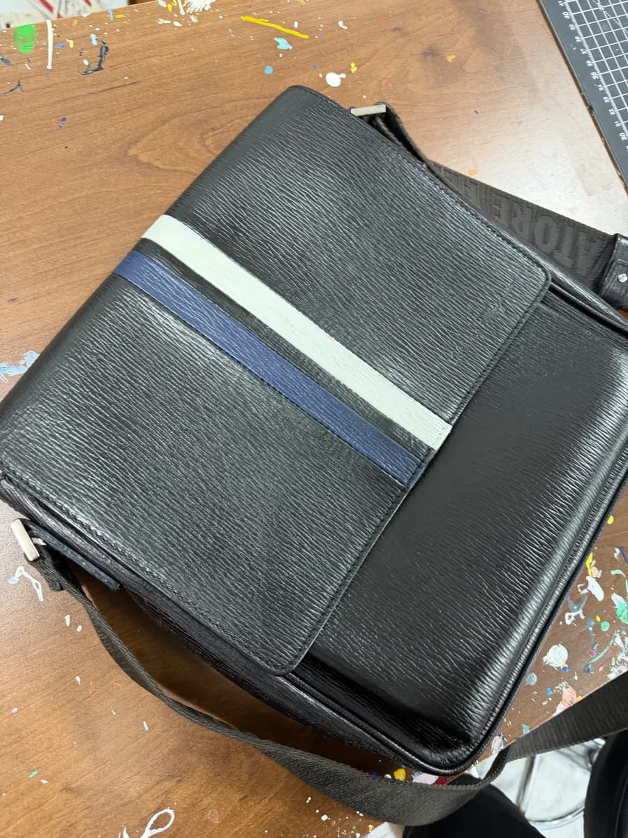 Ferragamo bag dyeing, after