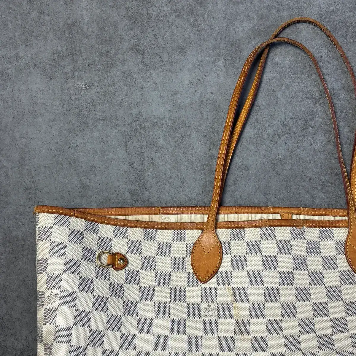 루이비통 네버풀 화이트모노그램 카우하이드교체 before 6