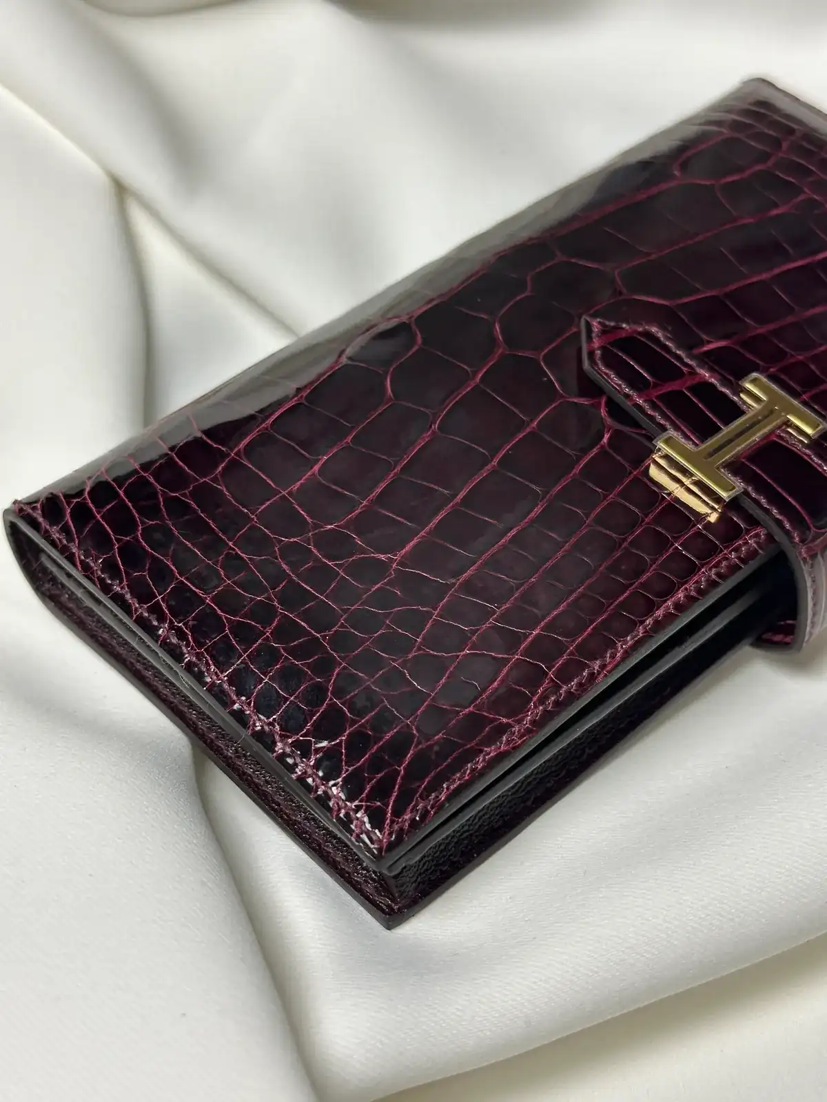 버건디 악어 베안 [골드] before 4