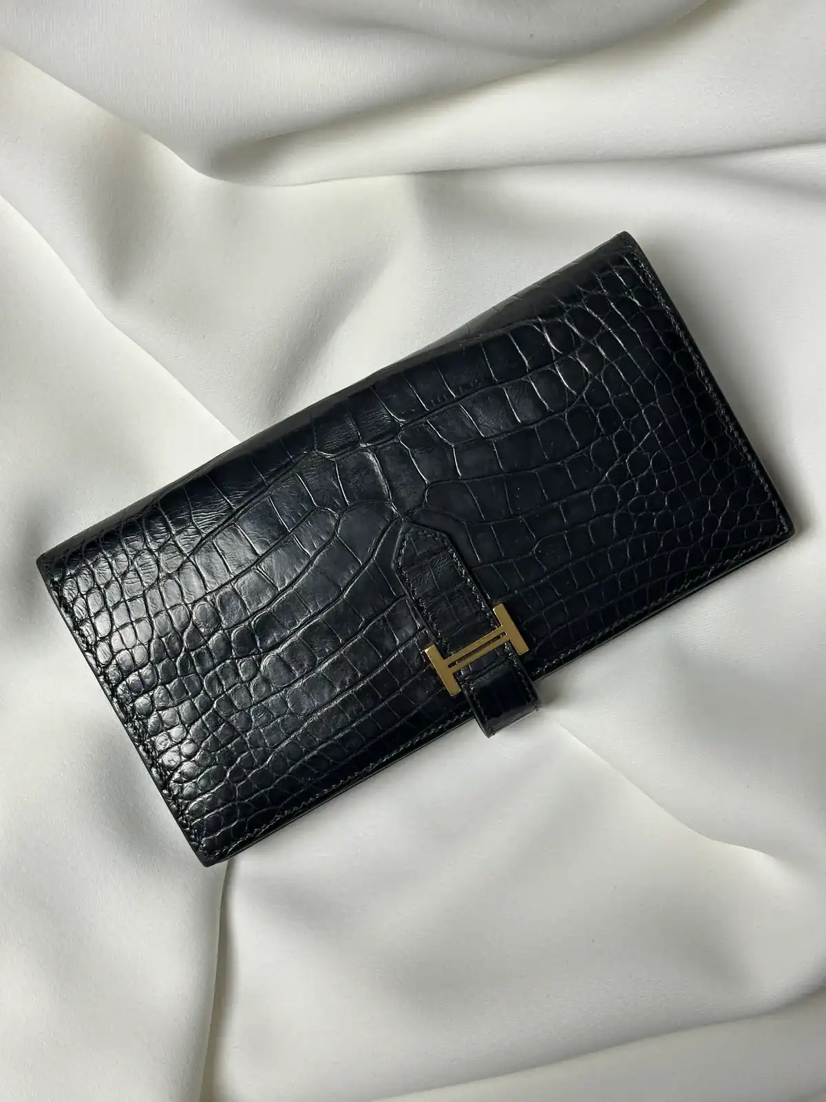 블랙 악어 베안 [골드] before 6