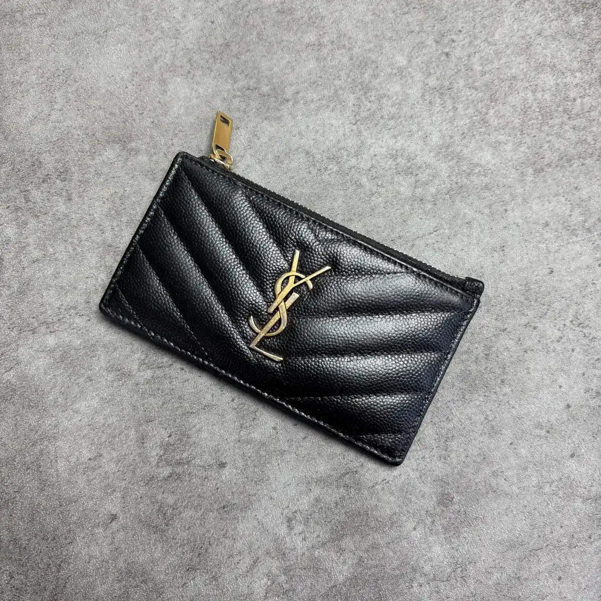 생로랑 카드지갑 블랙염색 after 7