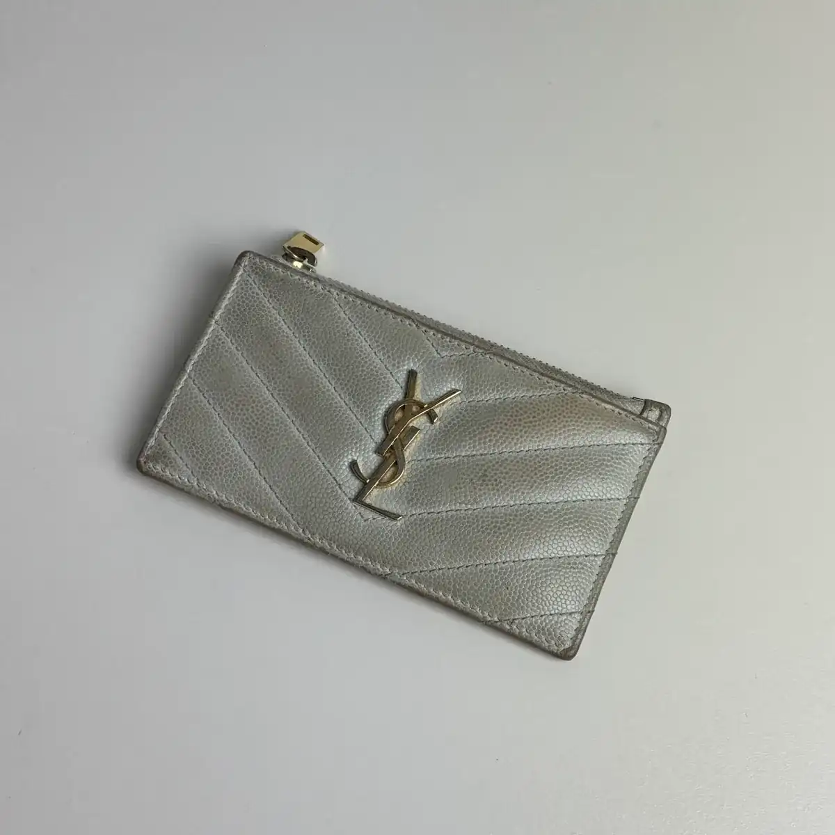 생로랑 카드지갑 블랙염색 before 2