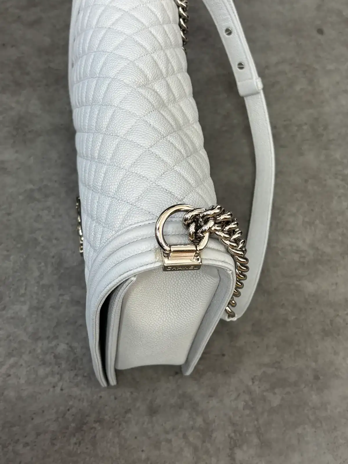 샤넬 보이플랩백 그레이 황변 복원 after 15