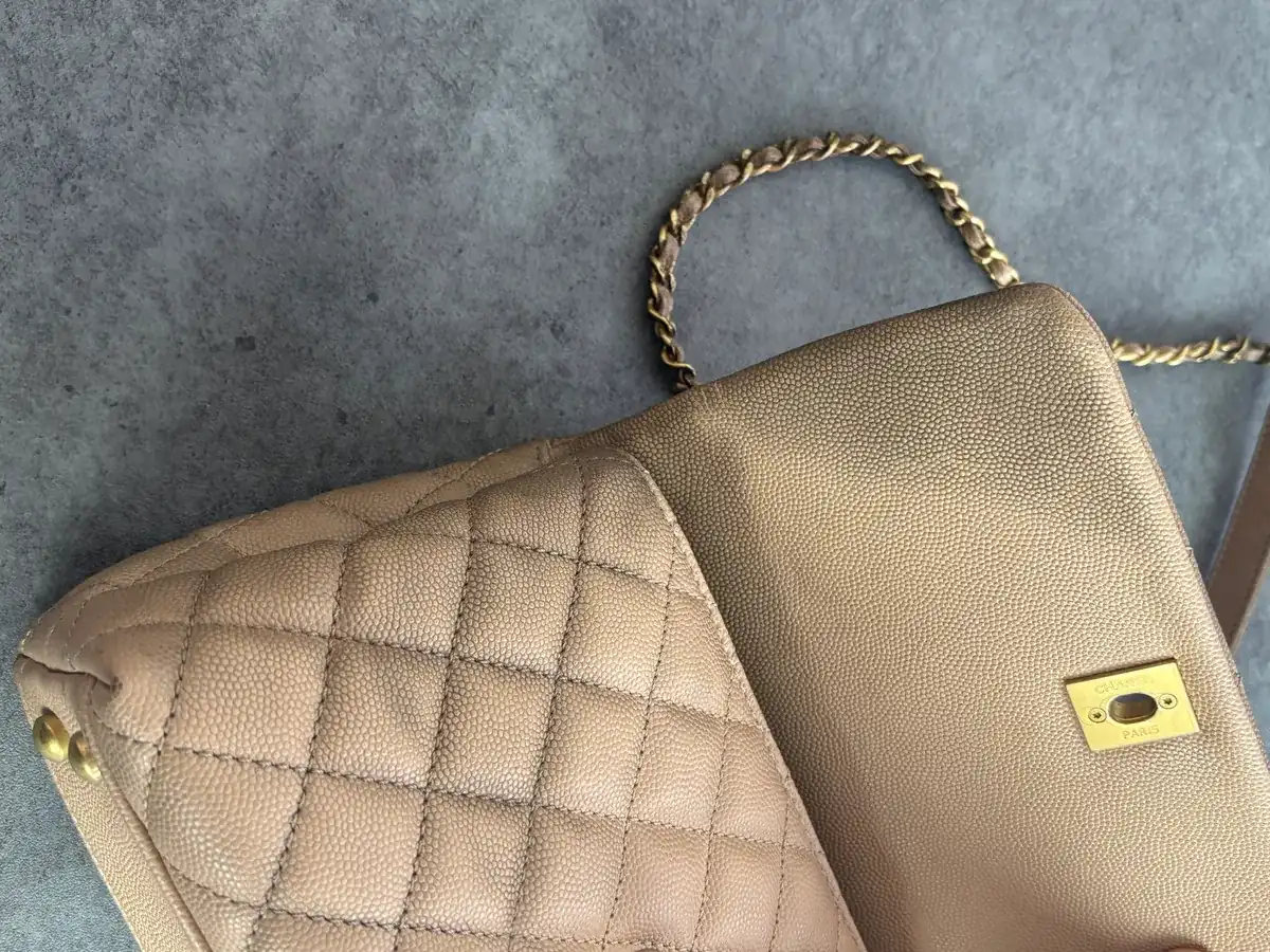 샤넬 캐비어 토트백 블랙염색 before 5