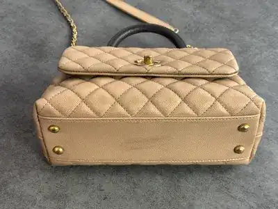 샤넬 캐비어 토트백 블랙염색