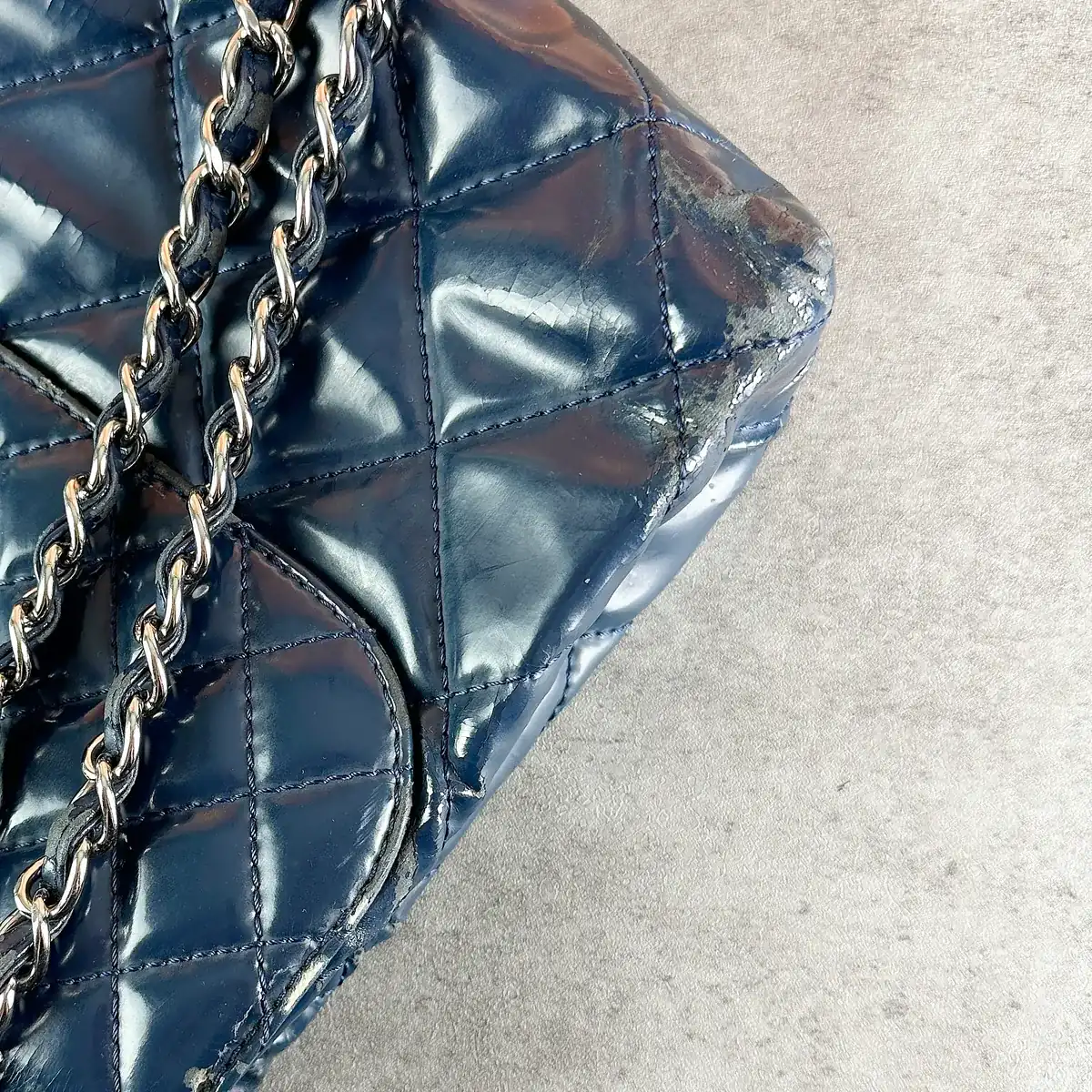 샤넬 클래식라지 가죽교체 [네이비] before 9