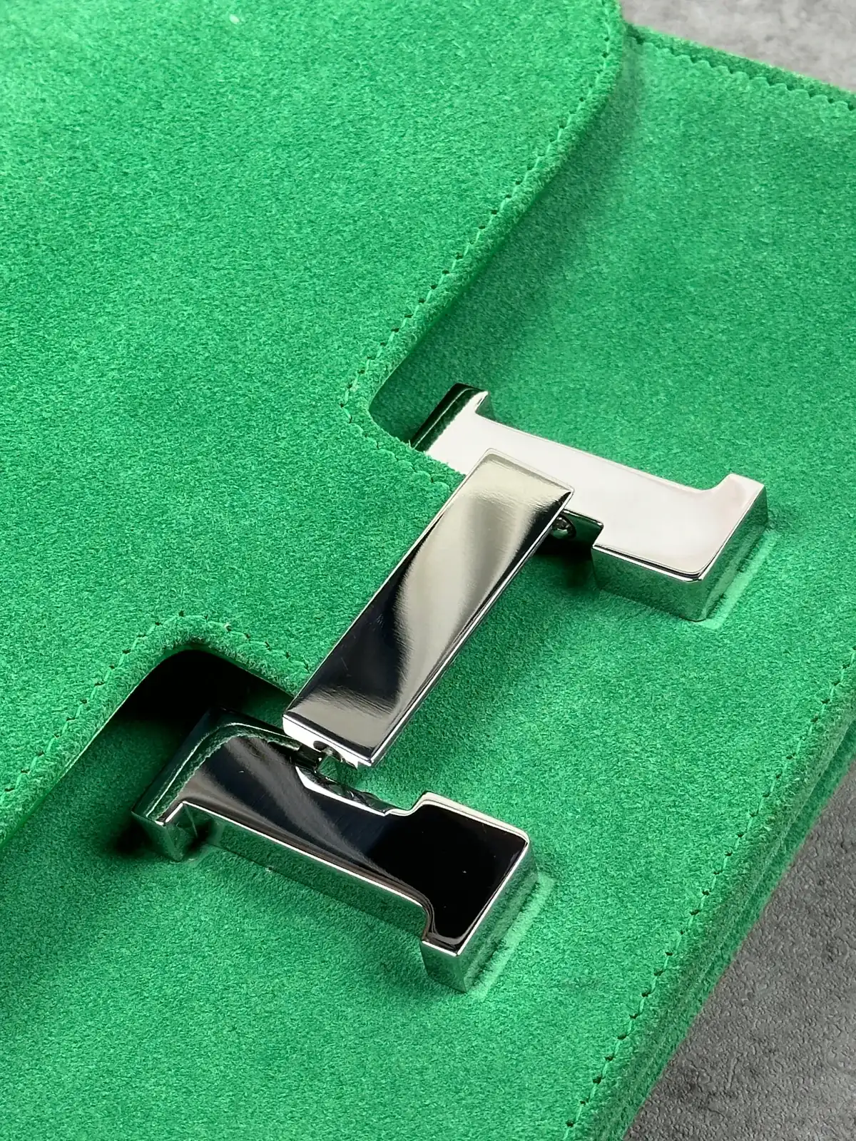 에르메스 H잠금장치 도금 [스웨이드염색] after 12