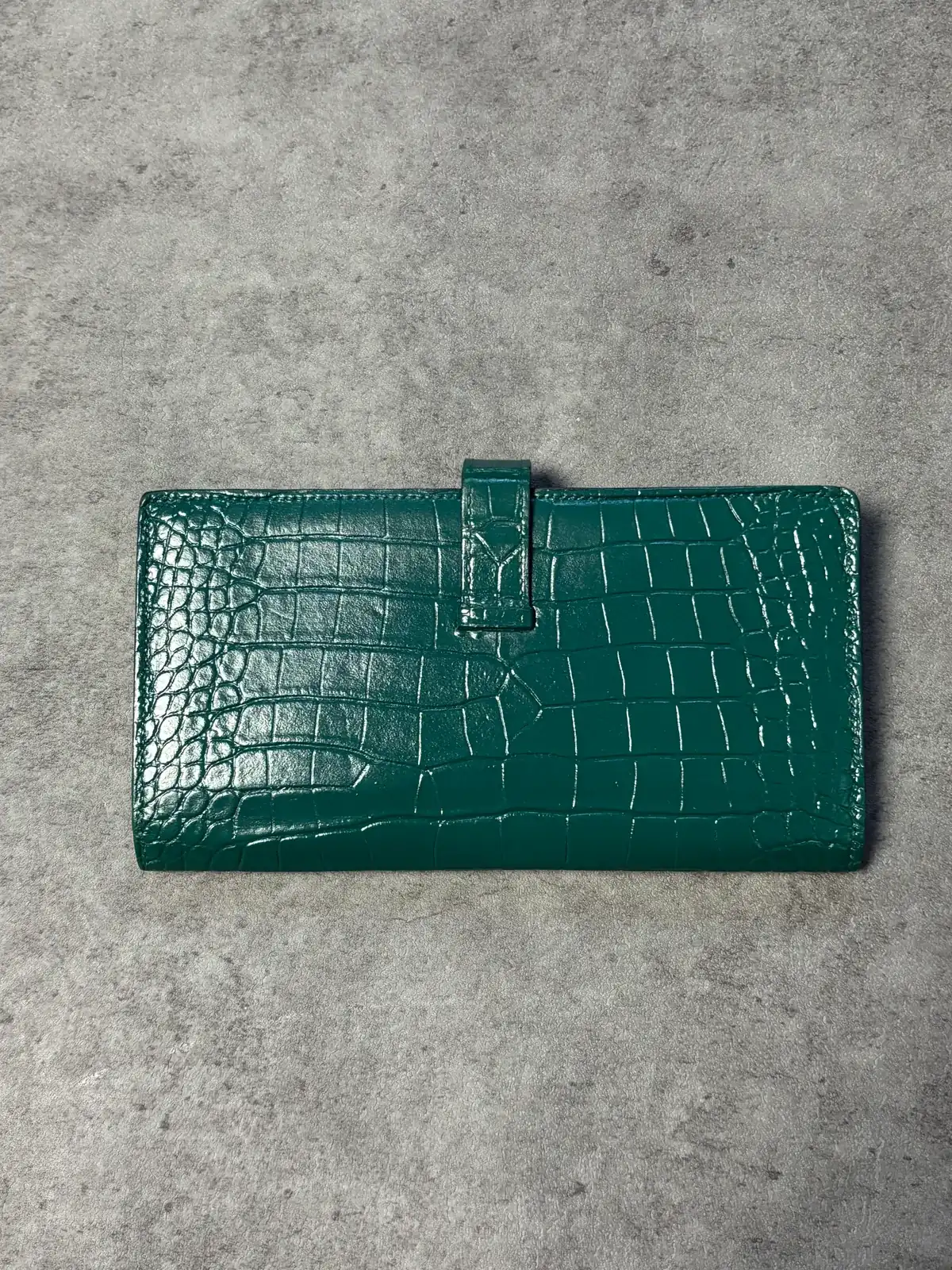 에르메스 베안지갑 그린 악어 타사 재염색 after 26