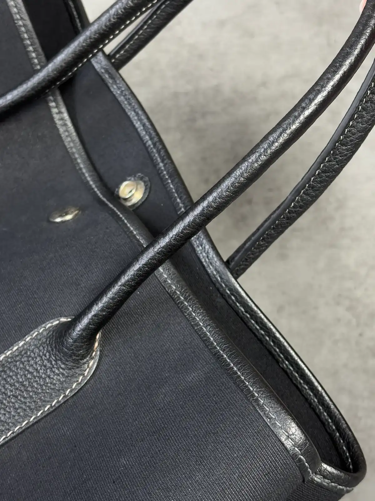 에르메스 블랙 가든파티 부분염색, 핸들유약 after 17