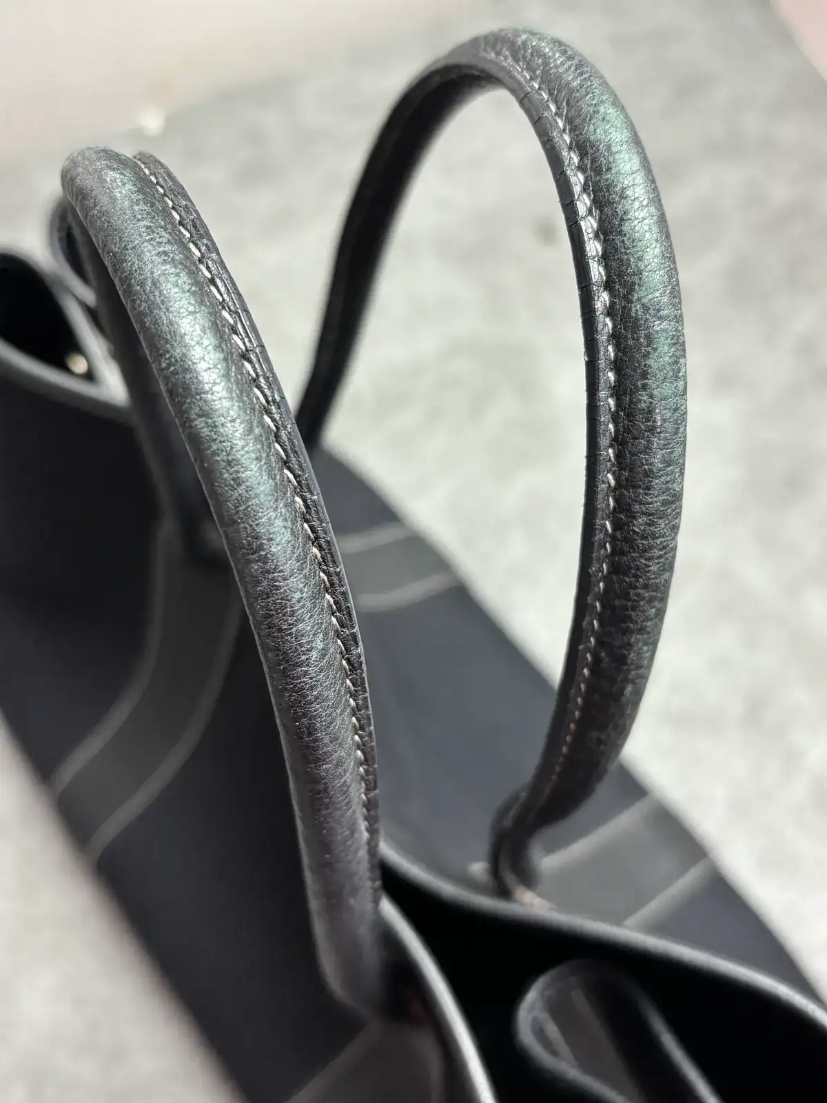 에르메스 블랙 가든파티 부분염색, 핸들유약 before 8