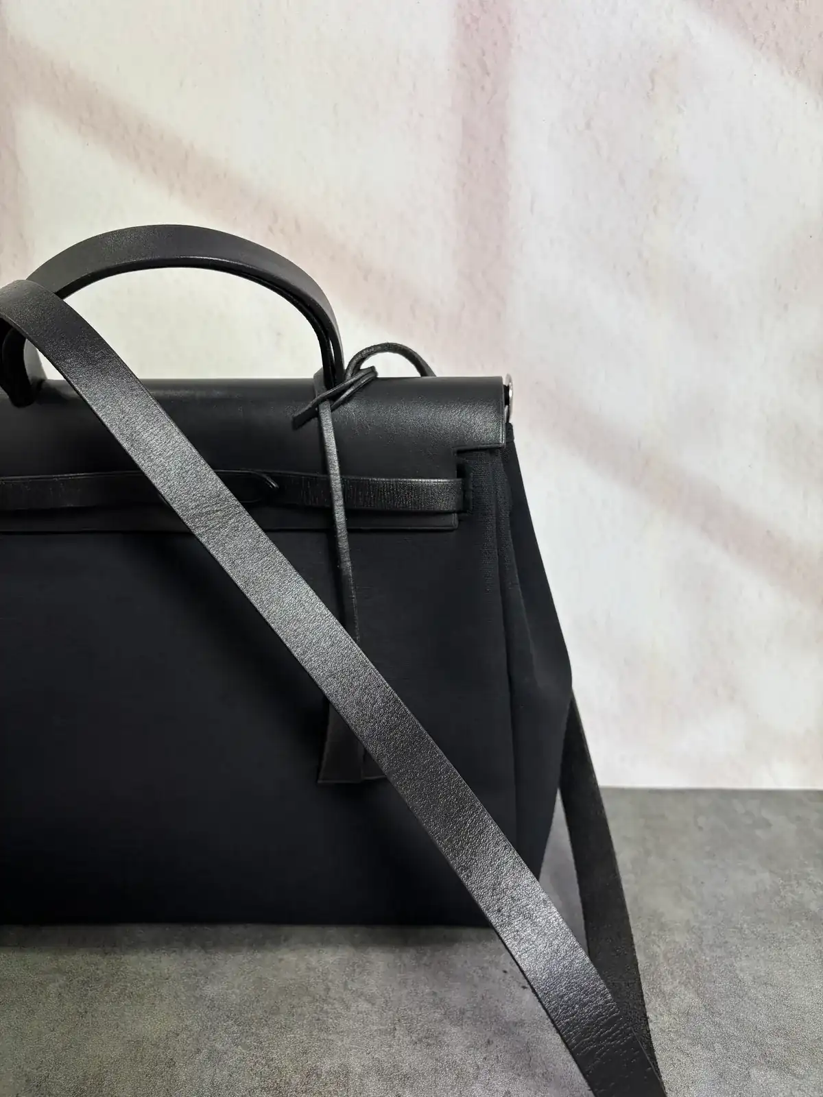 에르메스 에르백 블랙 패브릭, 스트랩염색 after 10