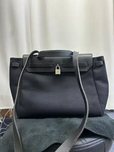 에르메스 에르백 블랙 패브릭, 스트랩염색