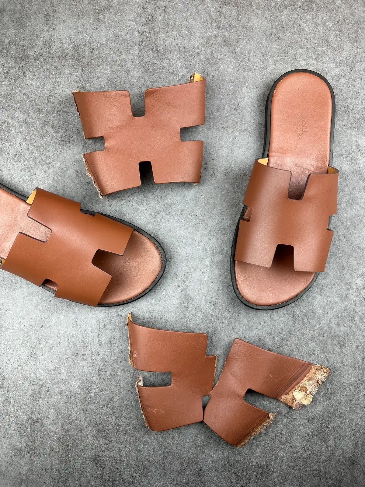 에르메스 이즈미르 탑 교체 (브라운) before 4