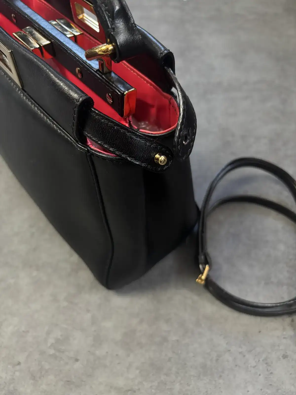 펜디 블랙 피카부 염색, 핸들제작 before 11