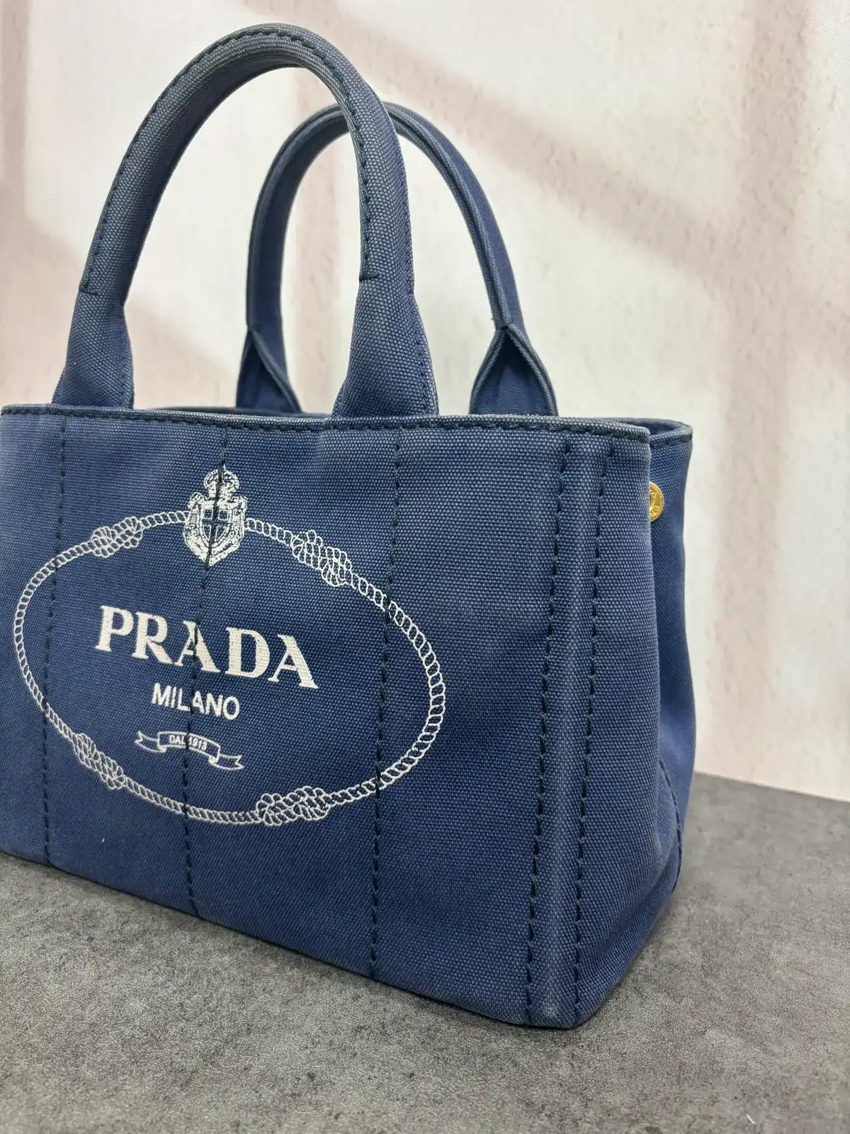 프라다 카나파백 진청염색 before 4