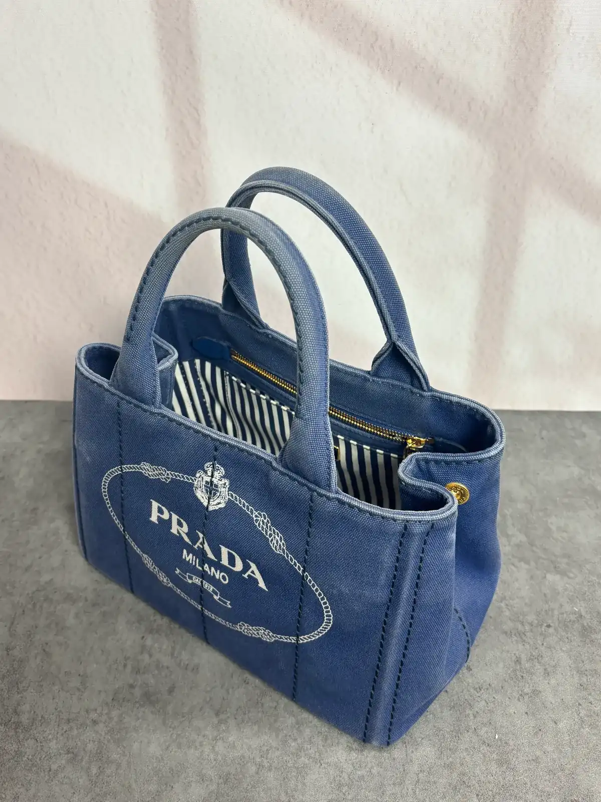 프라다 카나파백 진청염색 before 9